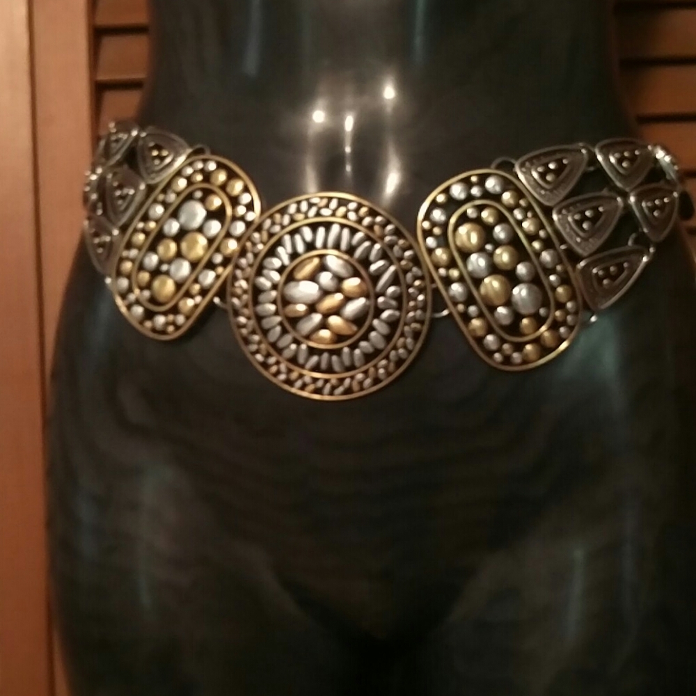 Chico's Stonewall mixed metal belt nwot